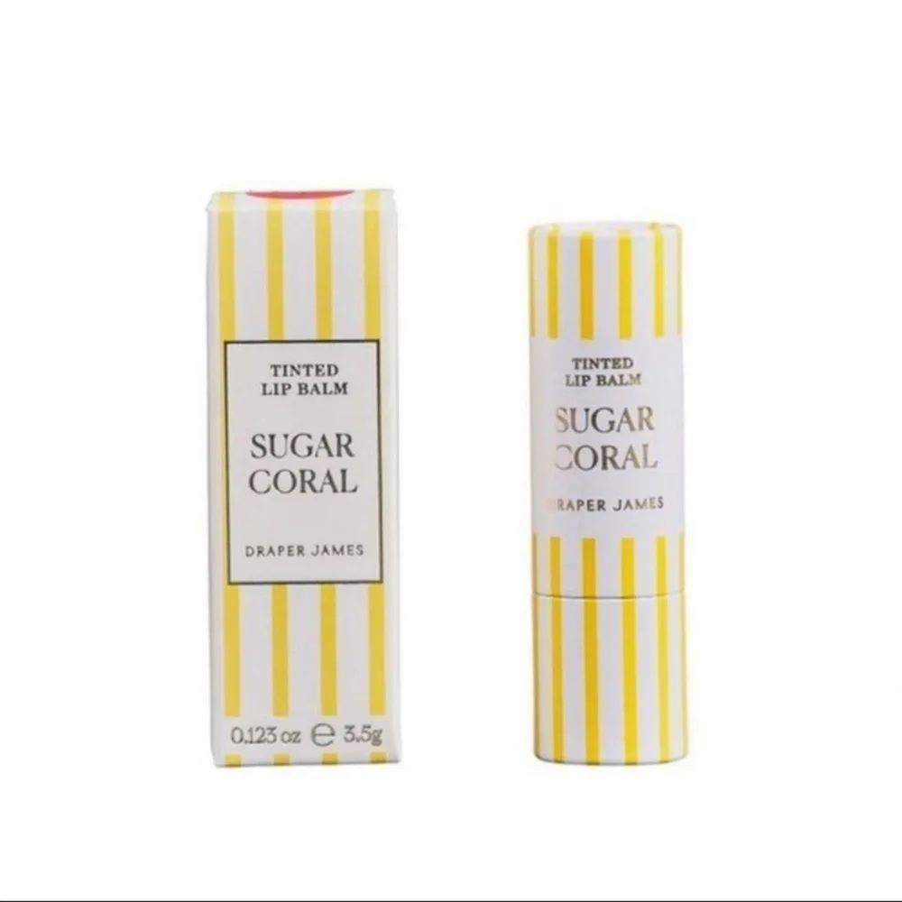 🎉Host Pick 🎉🌻 2 for $10 NWT Draper James Tinted Lip Balm Sugar Coral - Picture 2 of 2